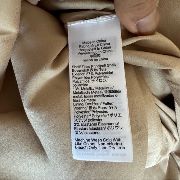 J. Crew Collection Sequin short-sleeve slip dress in Gold Cream size 4 - Picture 13 of 16